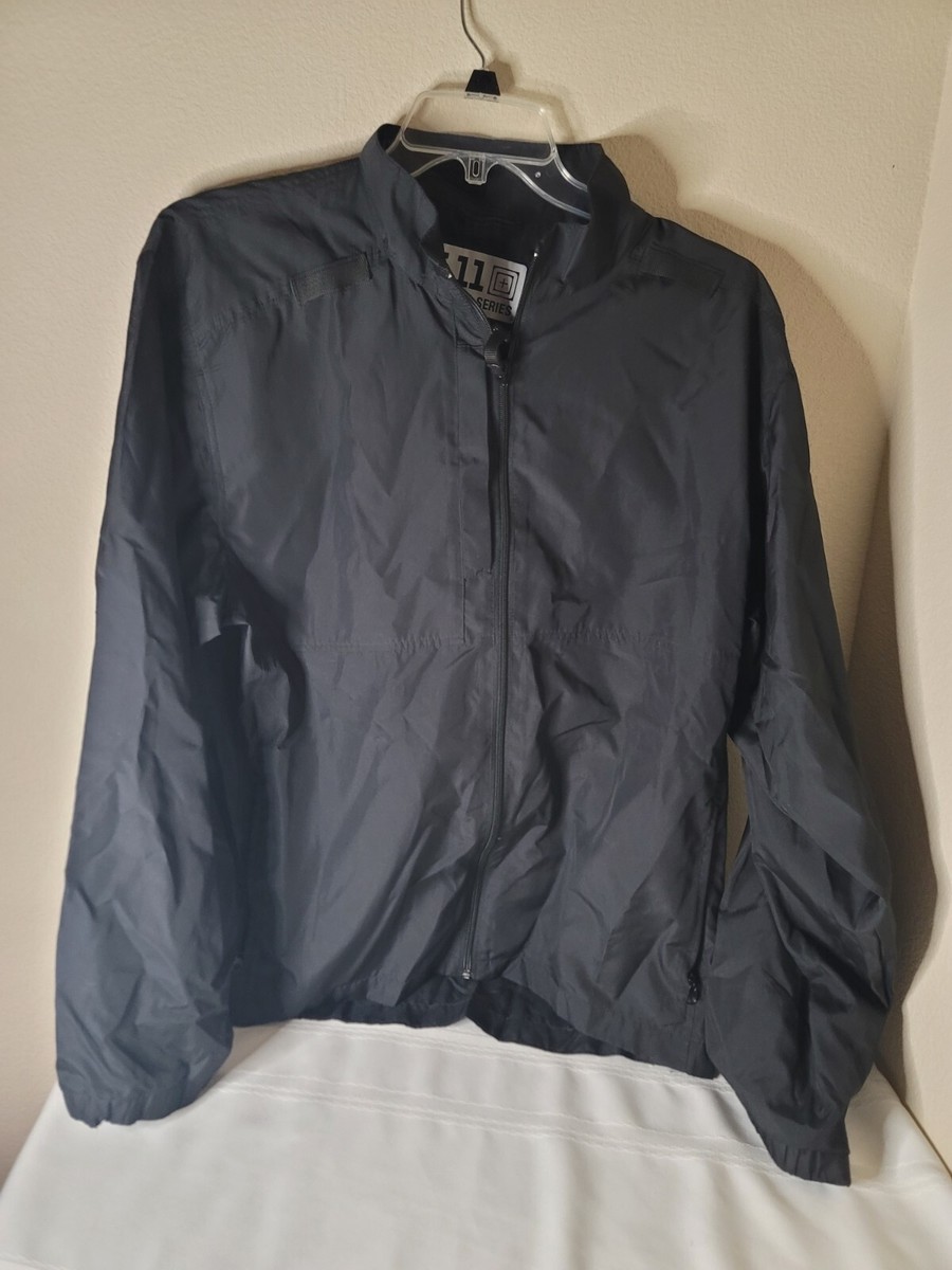 5.11 Tactical Series Full Zip Jacket Windbreaker Men L Black Style