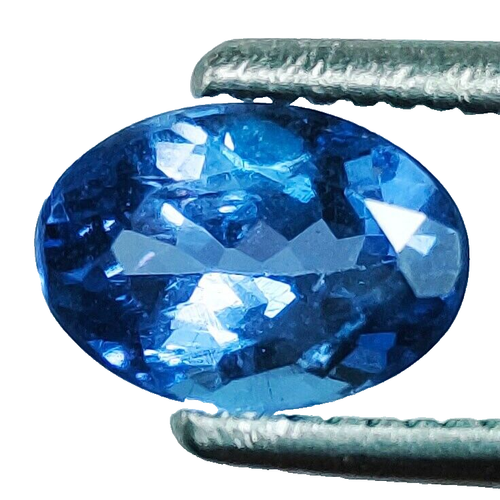 Pierre Précieuse Naturelle Tanzanite Ovale - 0.78 Carats, 6.8x5 Mm - Couleur Violet-bleu - Origine Tanzanie - Neuf
