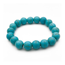 Natural Turquoise Ball Stretch Bracelet Men and Women UNISEX Jewelry
