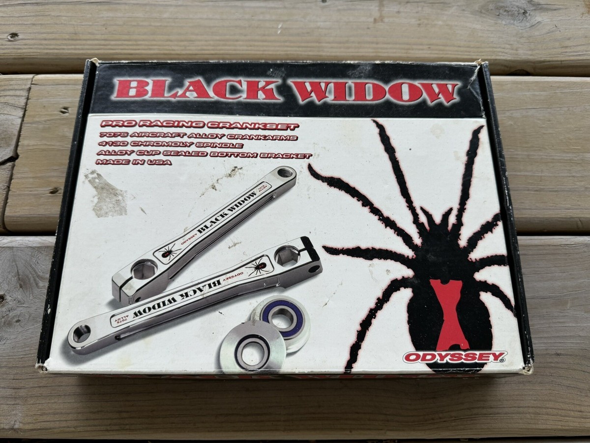 貴重 bmx クランク Odyssey black widow ビンテージ vtg Odyssey Black Widow Crank Set 2 Piece Old School BMX OG