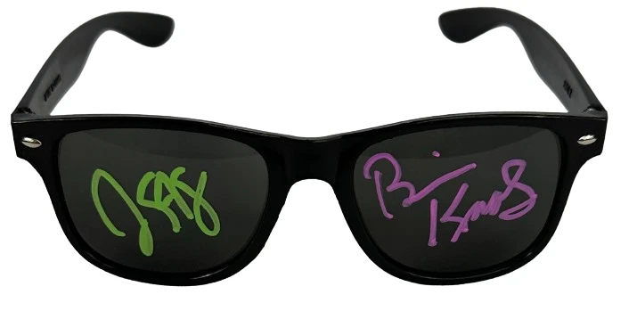 Gafas de sol Brian Knobbs Jerry Sags autografiadas enmarcadas WWE WWF JSA Nasty Boys Foto 2 de 4