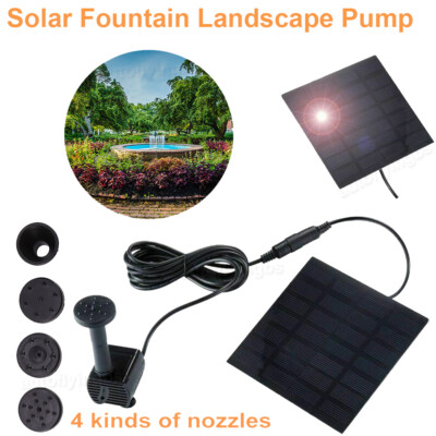 Solar Power Fountain Submersible floating Water Pump Bird Bath Pond Garden Decor