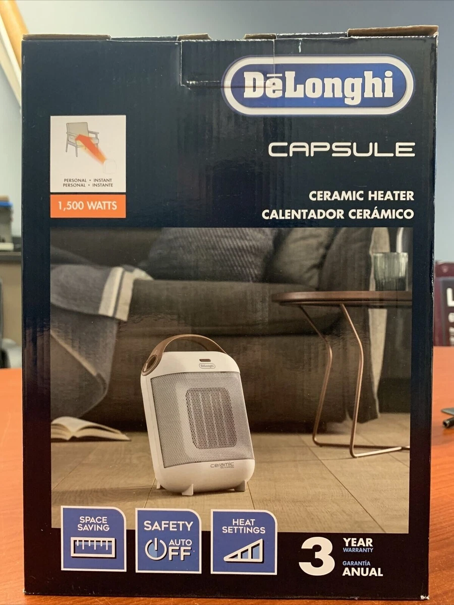 Delonghi HFX30C15.W Capsule Ceramic Heater, compact, portable White Energy  Saver 44387030151 | eBay