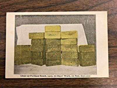 1905 GOLD BARS, PORTLAND bench mine 75 days work, near Nome Alaska gold rush 