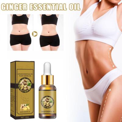Natural Ginger Oil Slimming Weight Loss Plant Essential Oil Body Slim Massa Y1R6