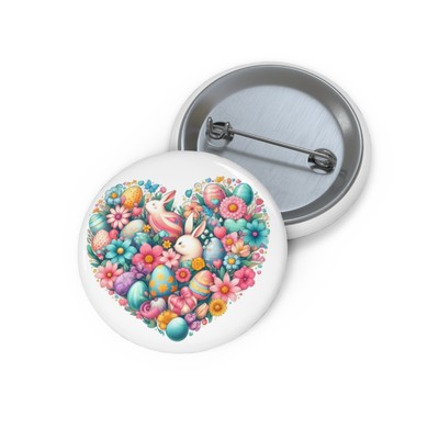 Happy Easter Heart Pin   A Celebration of Spring and Joy   