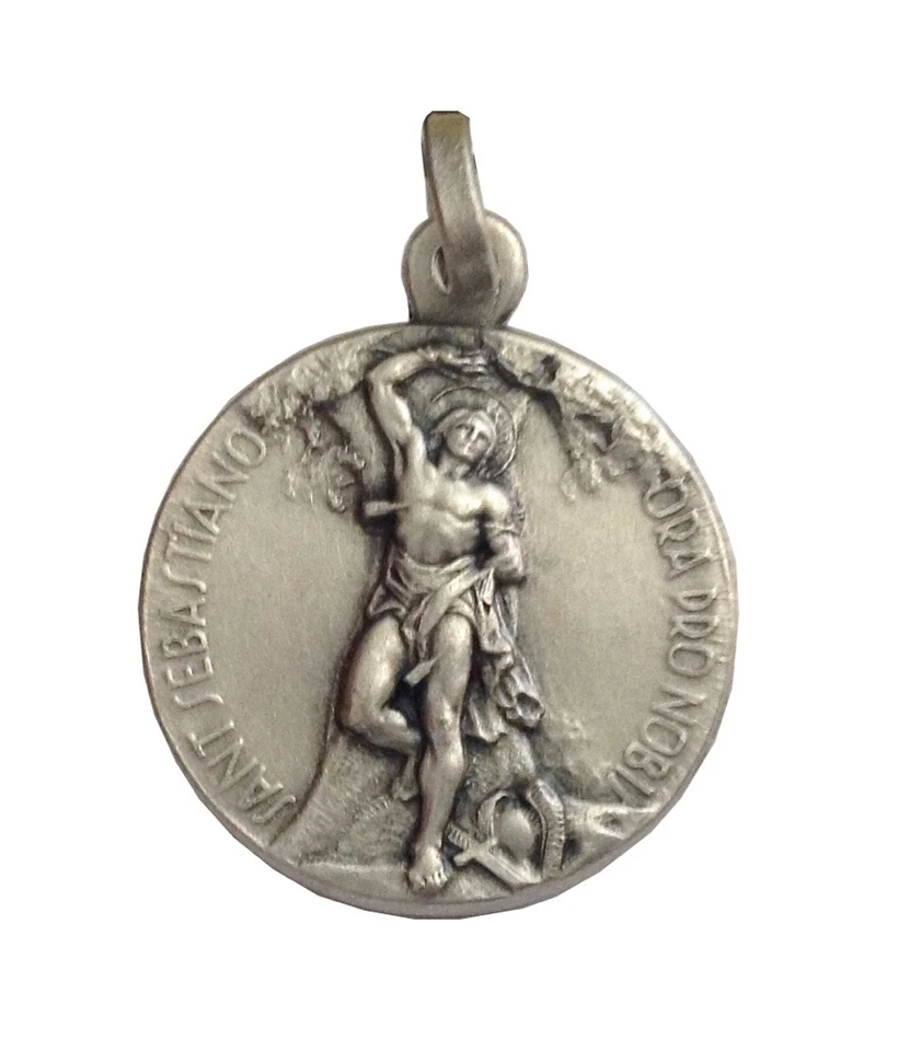 SAN SEBASTIAN MEDALLA EN PLATA MACIZA 925 - NUEVO