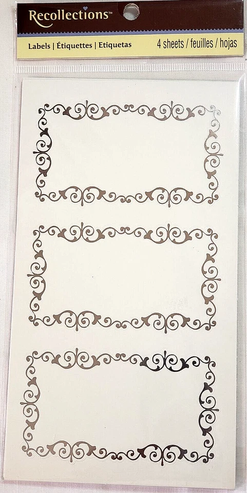Recollections METALLIC SILVER FRAME Labels - 12 pcs - Image 2 of 4