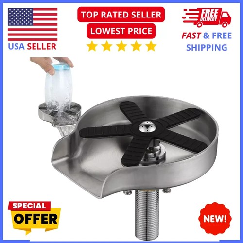 Kitchen Sink Cup Rinser: 10-Hole, Stainless Steel, High-Pressure Bottle Washer