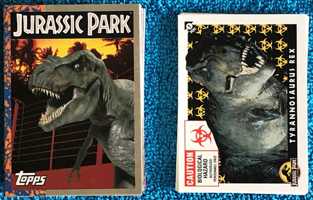 TOPPS 1993 JURASSIC PARK TRADING CARDS COMPLETE SET W STICKERS NM M 