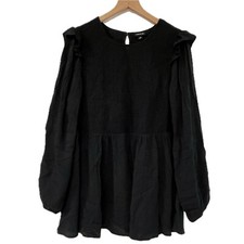 Torrid Black Smocked Blouse - Size 2X