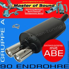 MASTER OF SOUND ENDSCHALLDÄMPFER FÜR OPEL ASTRA F CABRIO 1.4L 1.6L 1.8L 16V 2.0