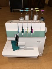 Medion 4 Faden Overlock Nähmaschine Freiarmnähen 90 Watt LED Stichlänge 2,5-4mm