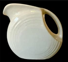 Vtg Small White Fiestaware Fiesta Juice Disc Pitcher 5.5” 28 oz Vintage