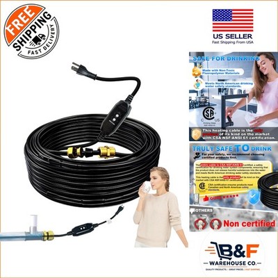 Self-Regulating In-Pipe Heating Cable - 85ft Freeze Protection for Water Lines