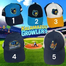 Kalamazoo Growler's Minor League Baseball Team Hat Snapback Adjustable / Pick #