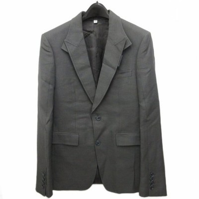 Burberry MINT 21AW Tailored Jacket Blazer Single 2b Logo Lined Wool 50 Gray Used