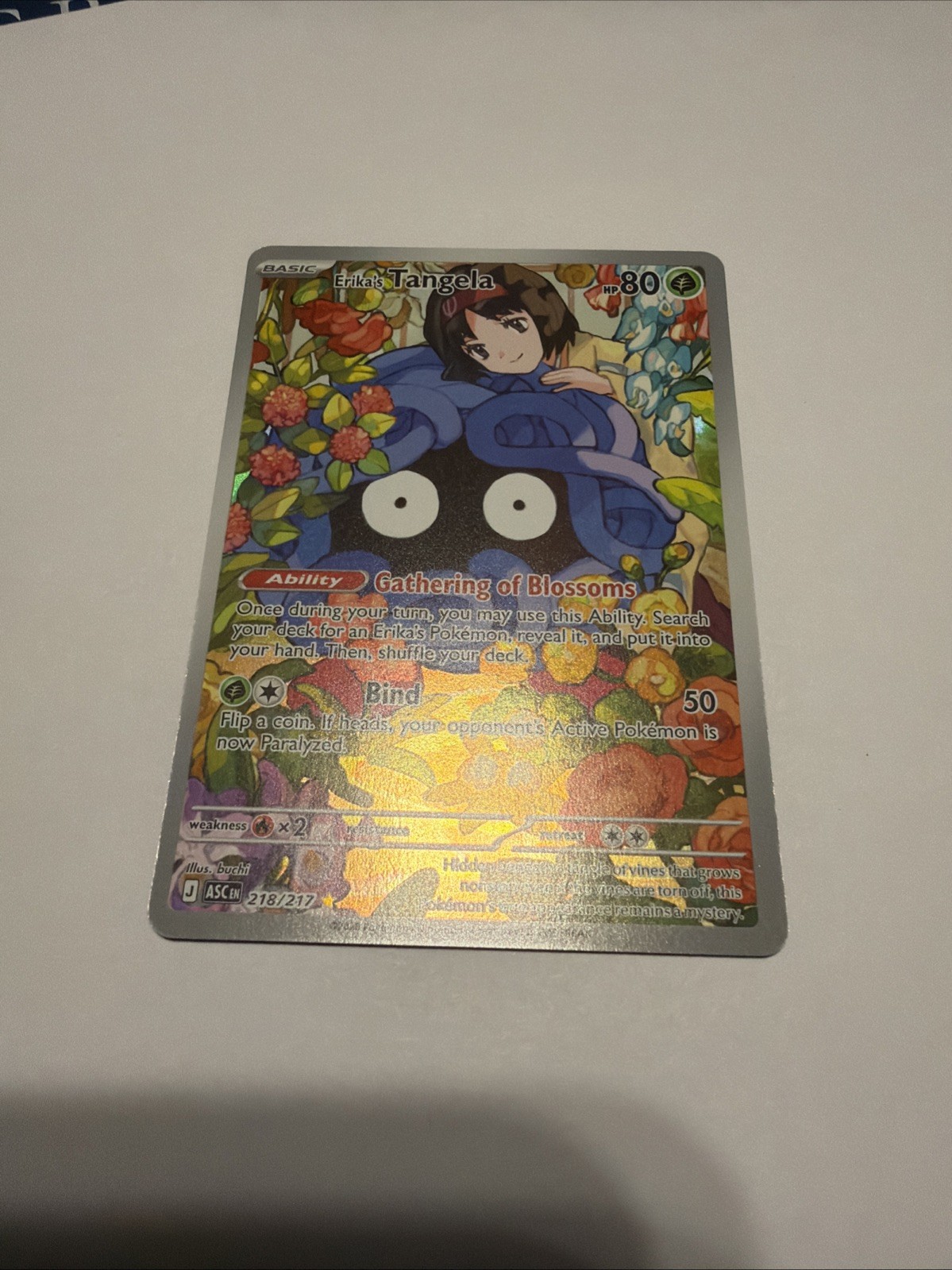 Erika's Tangela 218/217 Me: Ascended Heroes Illustration Rare Mint