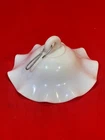 Antique White Milk Glass Oil Lamp Smoke Bell