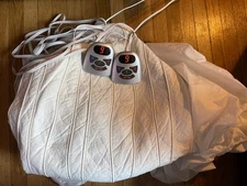 Biddeford Electric Heated Mattress Pad Queen Size USED TESTED WORKS