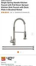 Forious HH51000BN Kitchen Faucet W/ Pull Down Sprayer Brushed Nickel