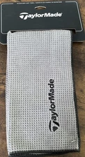 TAYLORMADE MICROFIBER CART GOLF TOWEL GREY 15"x24" - NEW