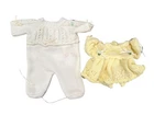 Vintage Cabbage Patch Kids Babies 1985 Knit Dress and Sleeper Coleco
