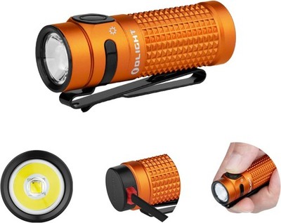 OLIGHT Baton 4 LED kleine Taschenlampe wiederaufladbare bis zu 1300 Lumen, 170