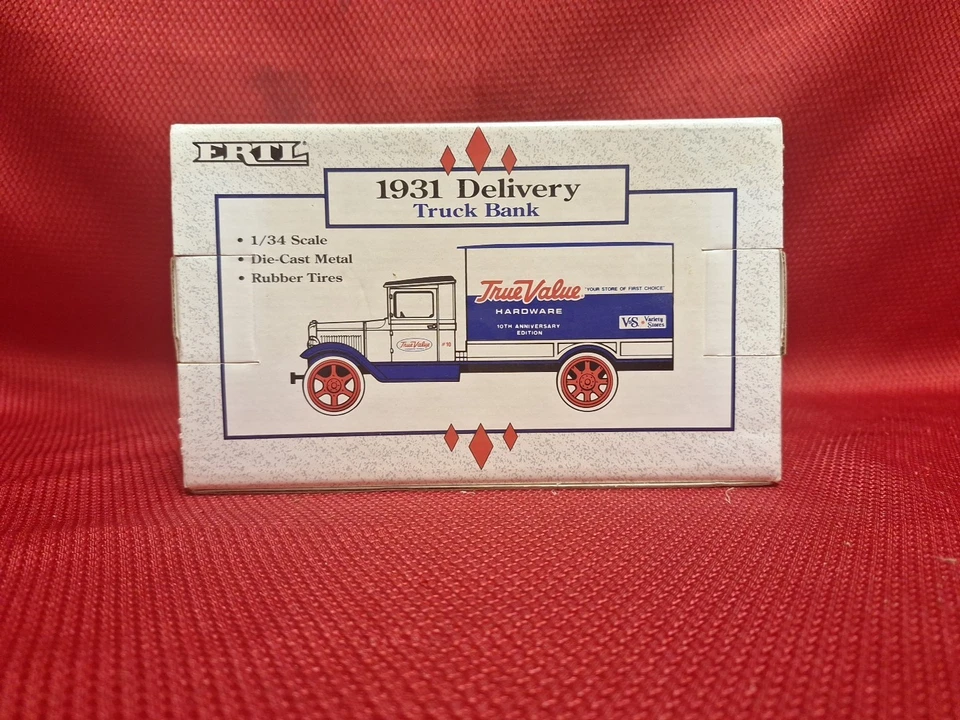Vintage 1991 ERTL 1931 True Value Delivery Truck 1:34 Scale Die Cast Bank NEW - Image 3 of 4