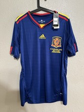  Spain Away Jersey World Cup 2010 Size L Vintage Style Football