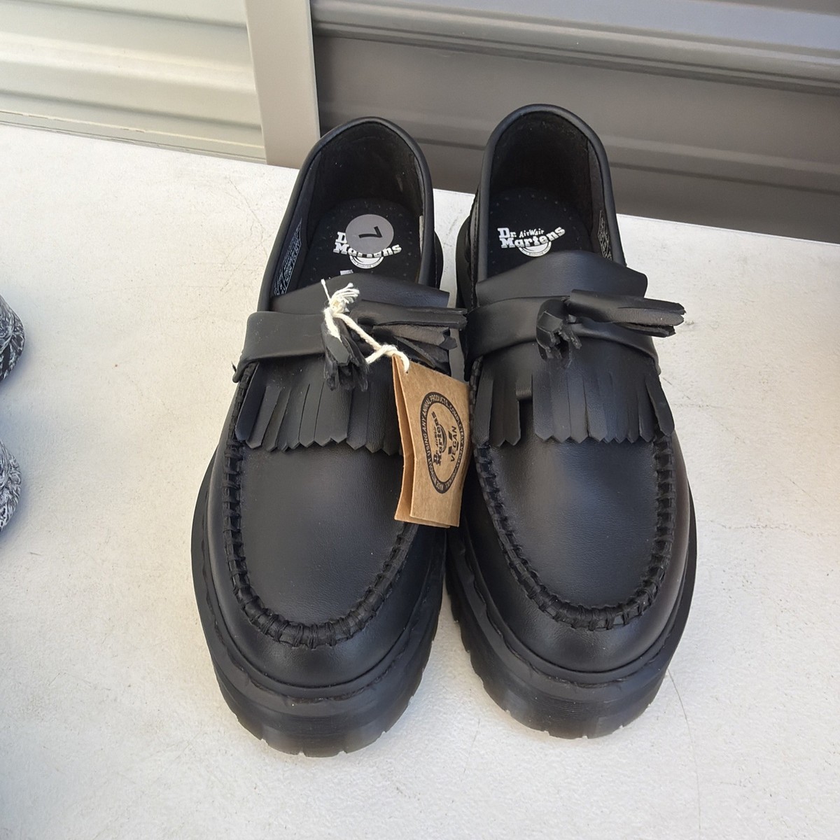 NWT Dr. Martens Adrian Quad Platform Loafers Size 9 Black Leather Dr Martens Adrian Quad Loafer | Aritzia US main image 2