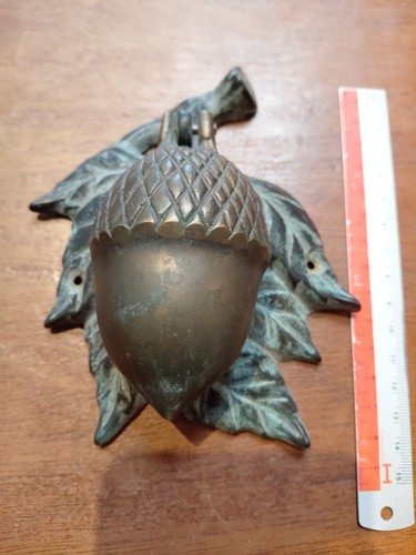 Acorn & Leaf Brass Door Knocker SF Bay Trading Co.