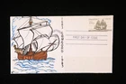 US COVER GERMAN IMMIGRATION FDC THOMAS EGAN HAND COLORED CACHET STAINED FRONT