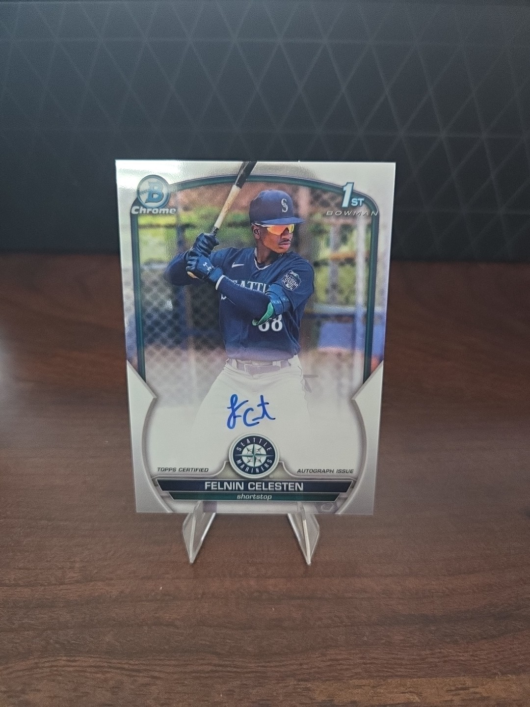 2023 Bowman Chrome 1st Felnin Celesten Autograph #CPA-FC MARINERS