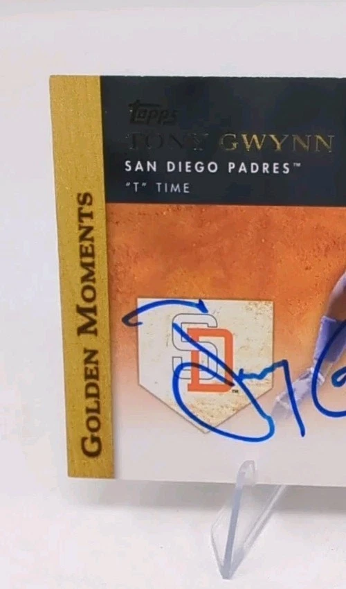 2012 Topps Golden Moments 托尼·格温签名卡签名亲笔签名名人堂教士 — 第 2/4 张图片