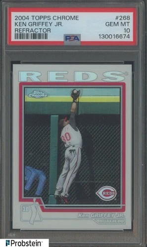 2004 Topps Chrome Refractor #268 Ken Griffey Jr Cincinnati Reds HOF PSA 10