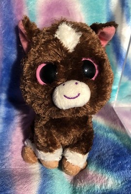  Ty Beanie Boos  PROTOTYPE  6  Dakota the Dark Brown Horse w/Pink Mane & Tail
