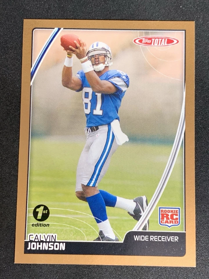 2007 Topps Total Calvin Johnson #475 Rc 1st Edition Rookie SSP Rare - Image 2 of 3
