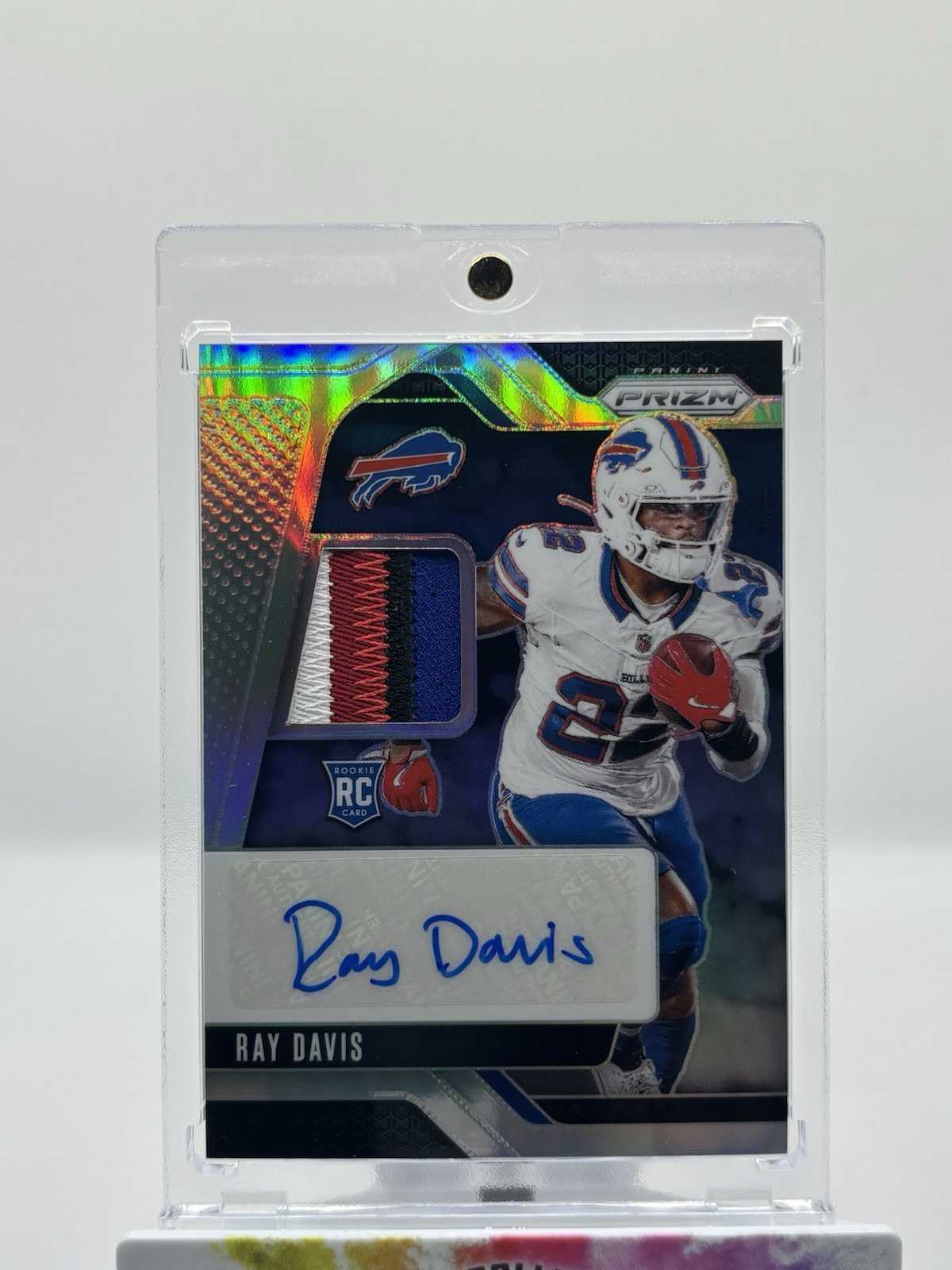 2024 Prizm Ray Davis Rookie Patch Auto RC #/99 Bills