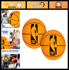 Mini Foam Basketballs - 5  Soft Indoor/Outdoor Toy Balls for Kids - 2 Pack - Ora