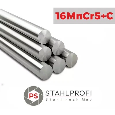 PS-STAHLPROFI Rundstahl 16MnCr5+C h9 Blankstahl Rund Ø 10 – Ø 80 mm [Länge 100 – 2000 mm]