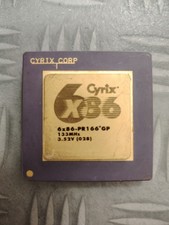 Cyrix 6x86-PR166+GP, 133MHz, Socket 7, 3.52V, Vintage CPU