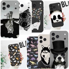 Silicone Animals Phone Case For iPhone 16e Air 15 Plus 14 13 12 17 Pro Max Cover