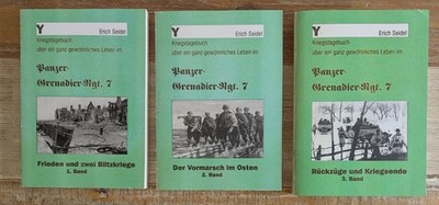 Kriegstagebuch Panzergrenadier-Regiment 7 Panzerdivision 3 Bände ORIGINAL Seidel