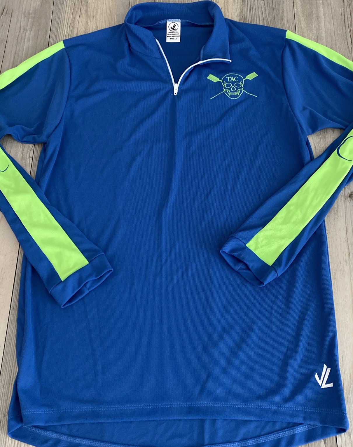 FILA Camicia da canottaggio JL Racing uomo manica lunga 1 4 zip performance made in USA small