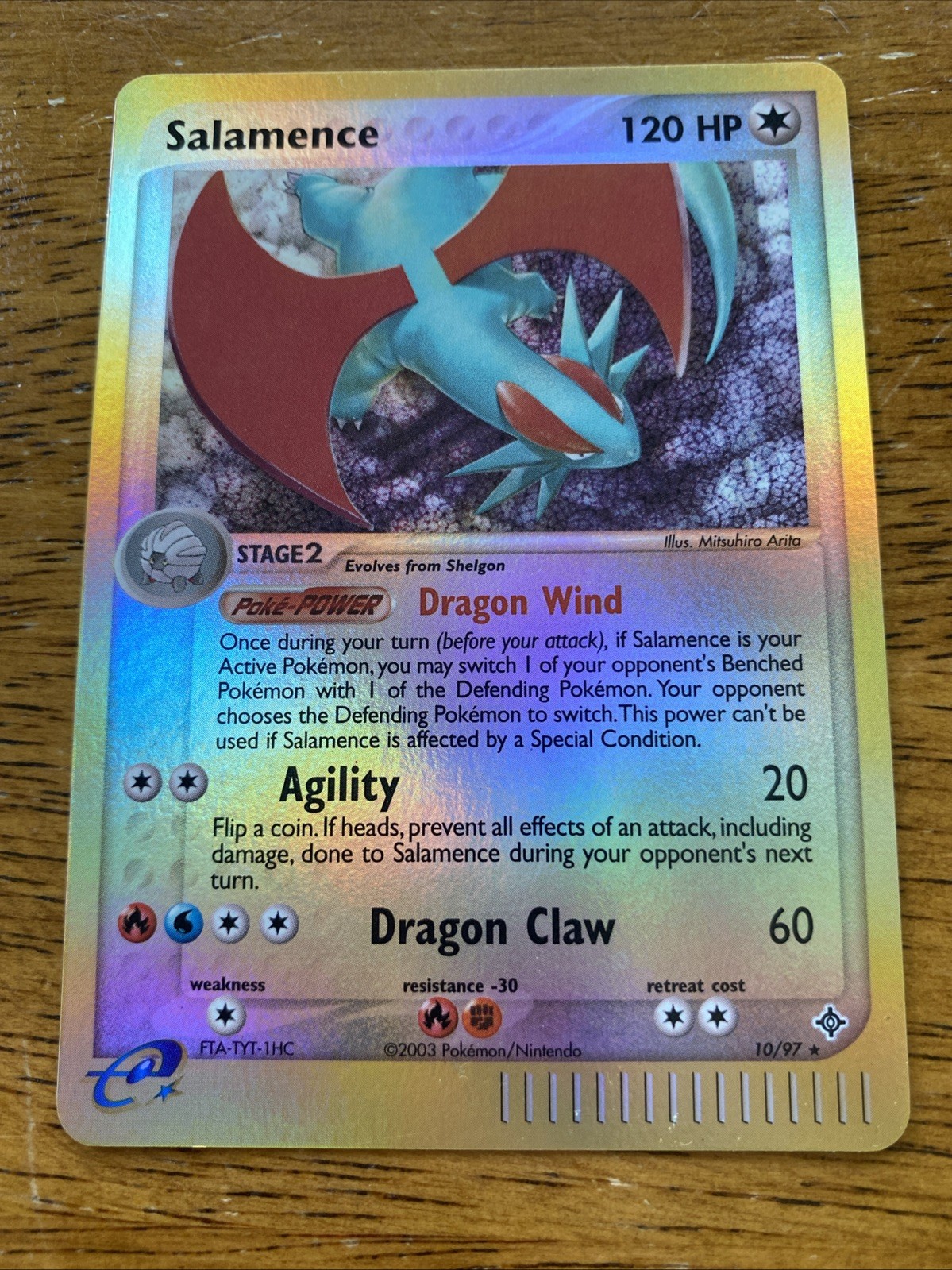 Pokémon Salamence Reverse Holo Ex Dragon 10/97 NM