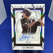 CJ Abrams 2021 Panini National Treasures The Future Auto /25 San Diego Padres