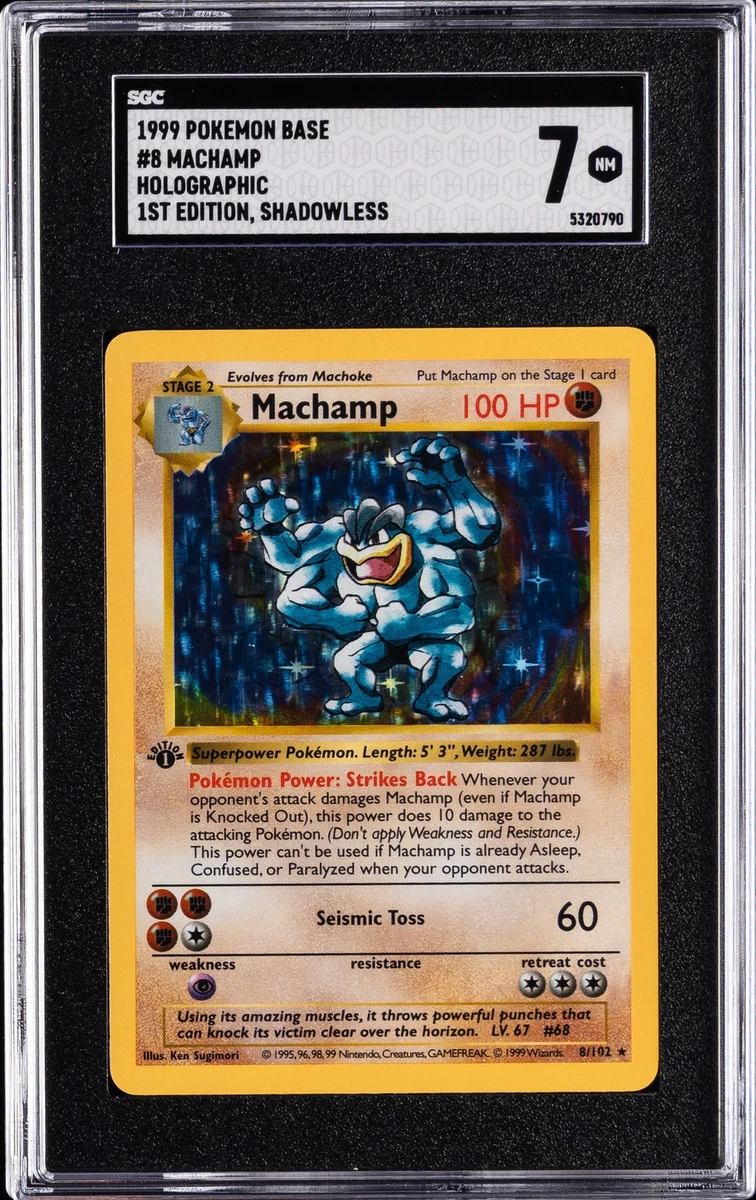 Machamp Pokémon TCG Shadowless Individual Collectible Card Game