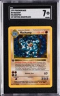 1999 POKEMON BASE SET 1ST EDITION-SHADOWLESS #8 MACHAMP-HOLO SGC 7
