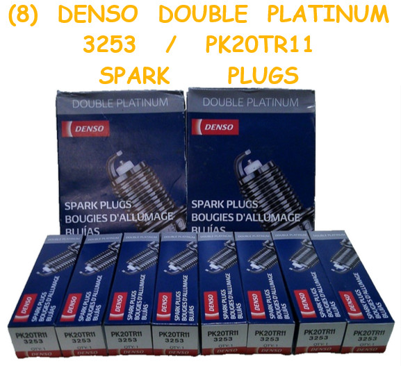 BUNDLE 8  Genuine 3253 DENSO Double Platinum Spark Plugs PK20TR11